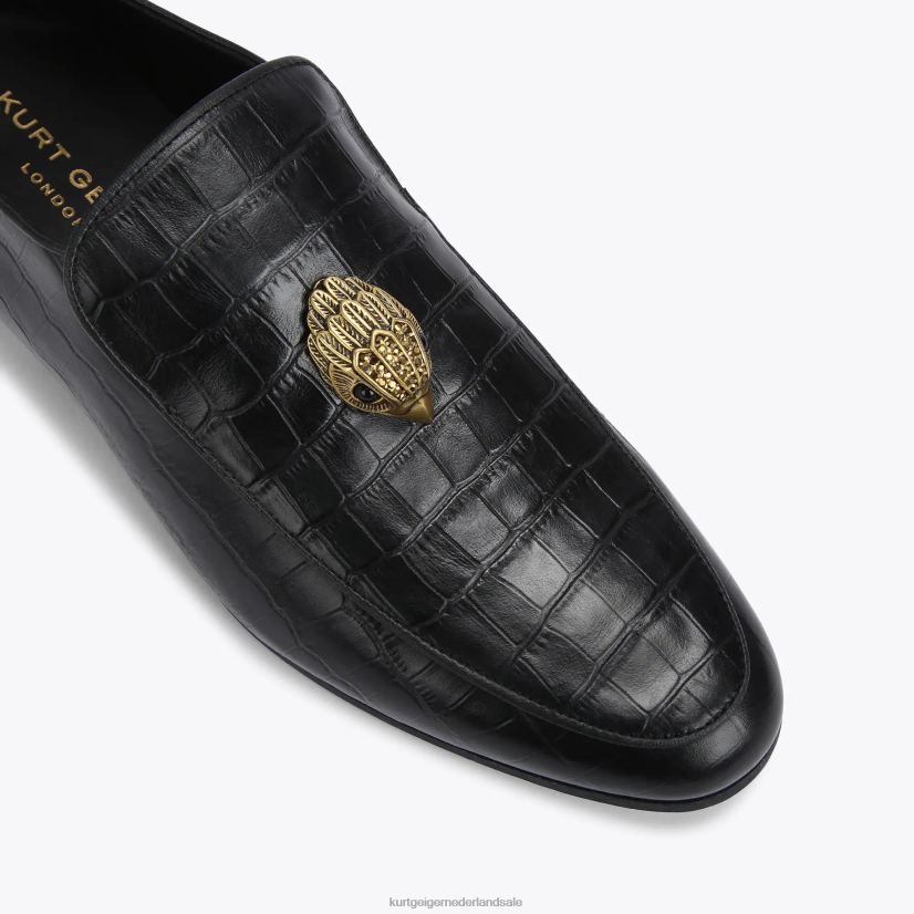 Heren Kurt Geiger N206R627 Londen Hugh Eagle Croc zwart | schoenen