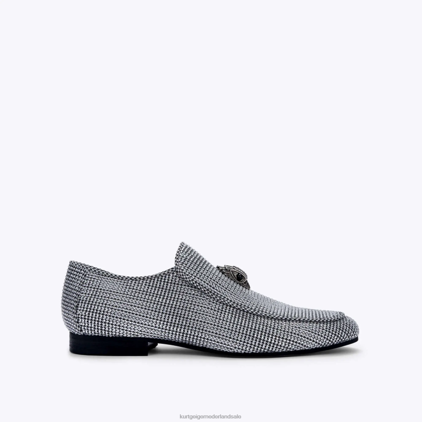 Heren Kurt Geiger N206R629 Londen Hugh Eagle visgraat zilver | schoenen