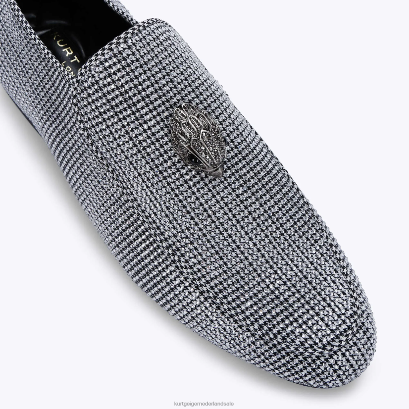 Heren Kurt Geiger N206R629 Londen Hugh Eagle visgraat zilver | schoenen
