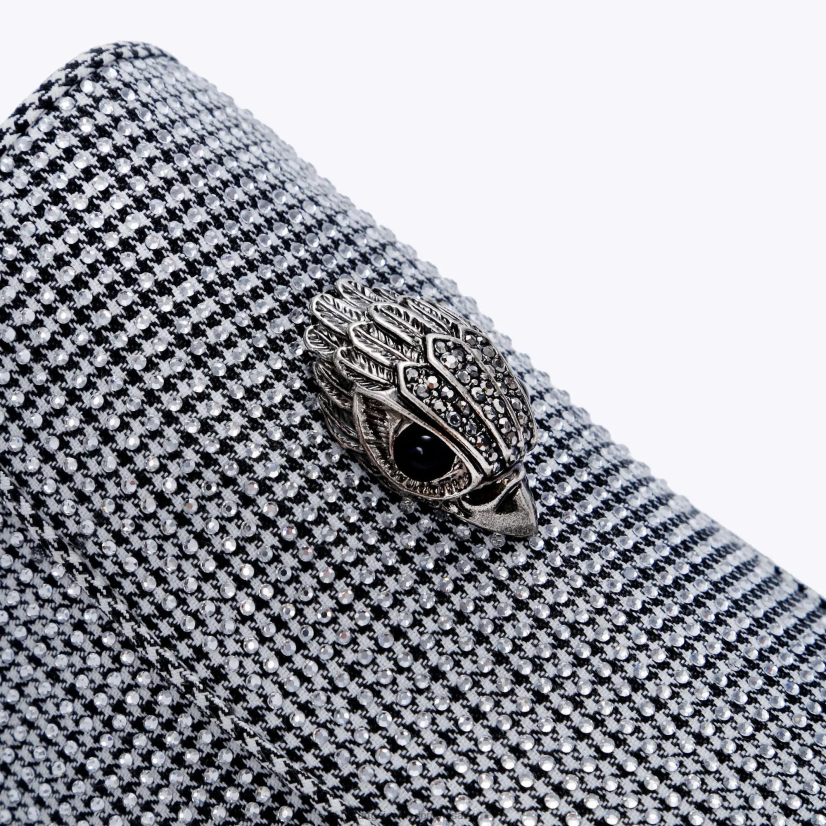 Heren Kurt Geiger N206R629 Londen Hugh Eagle visgraat zilver | schoenen