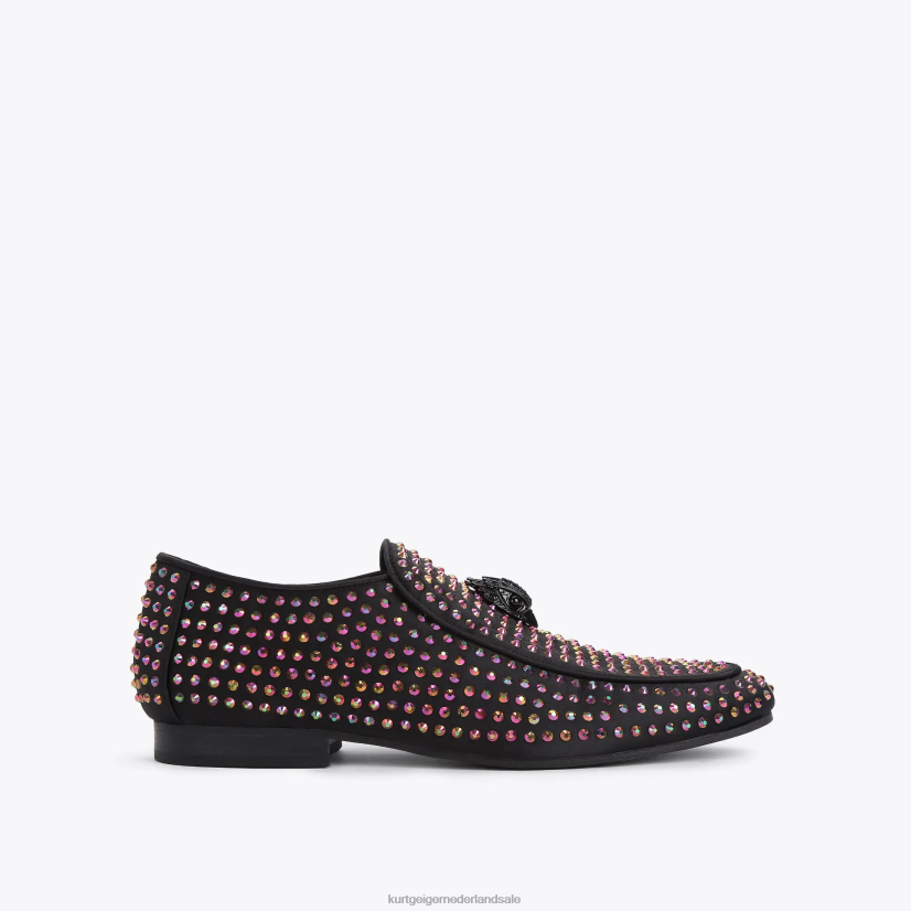 Heren Kurt Geiger N206R632 Londen Hugh Eagle Stud zwarte combinatie | schoenen