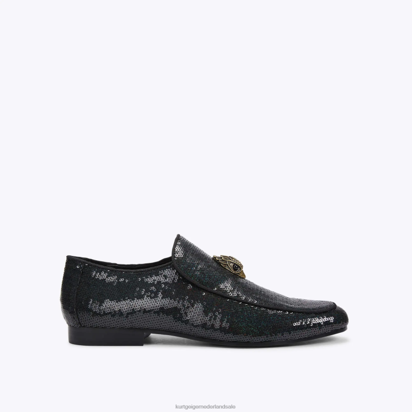 Heren Kurt Geiger N206R633 Londen Hugh Eagle pailletten zwart groen | schoenen