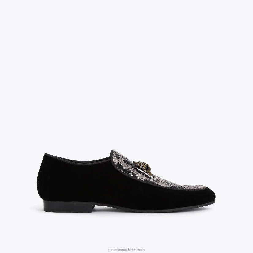Heren Kurt Geiger N206R634 Londen Hugh Eagle pailletten zwart anders | schoenen