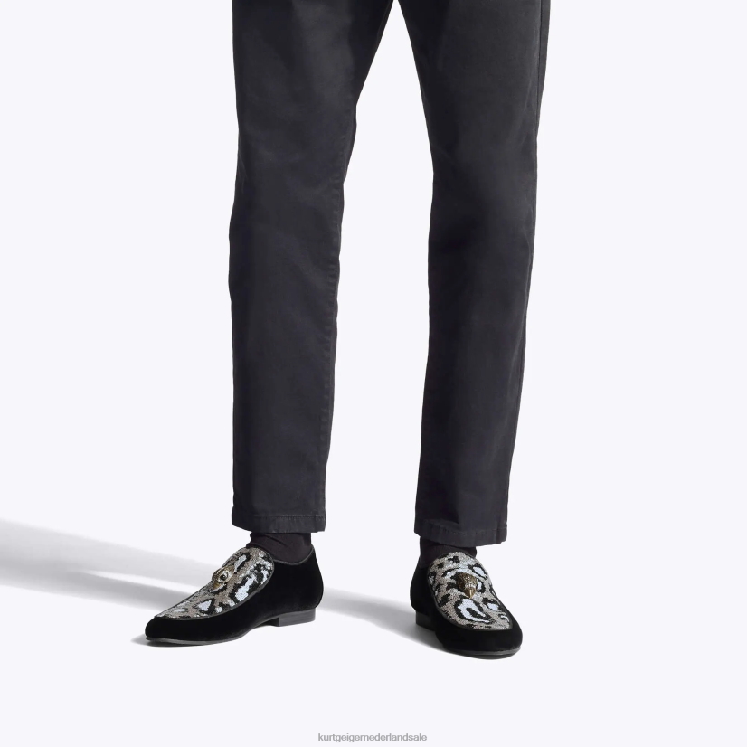 Heren Kurt Geiger N206R634 Londen Hugh Eagle pailletten zwart anders | schoenen