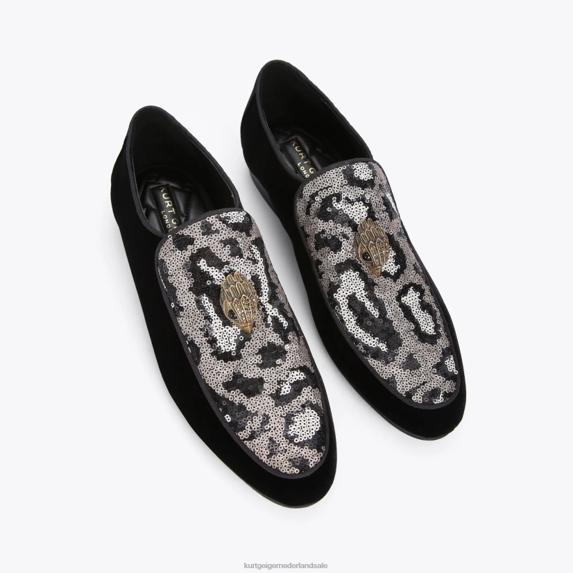 Heren Kurt Geiger N206R634 Londen Hugh Eagle pailletten zwart anders | schoenen