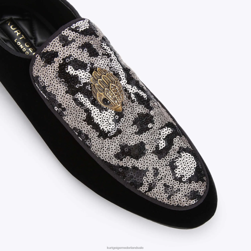 Heren Kurt Geiger N206R634 Londen Hugh Eagle pailletten zwart anders | schoenen