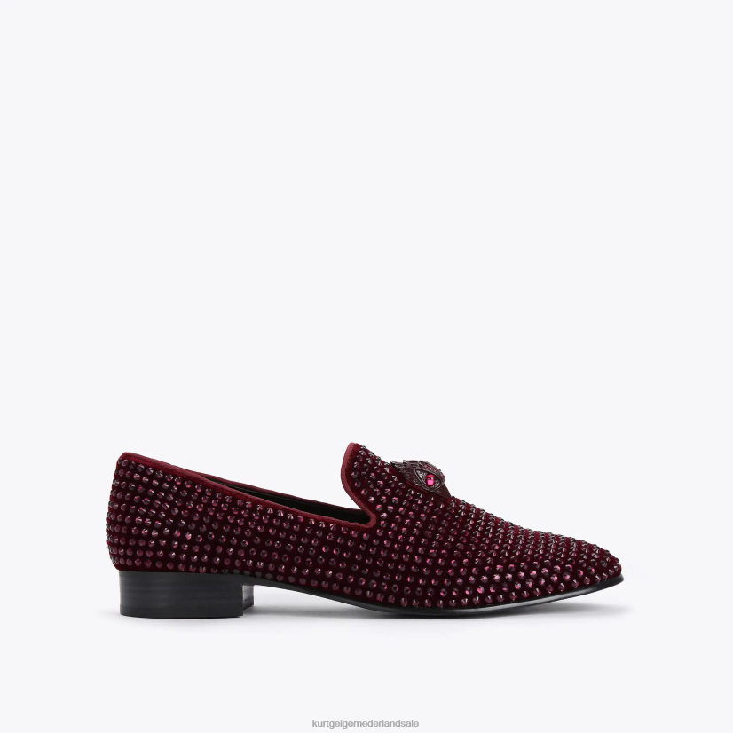 Heren Kurt Geiger N206R637 Londense aas stud wijn | schoenen
