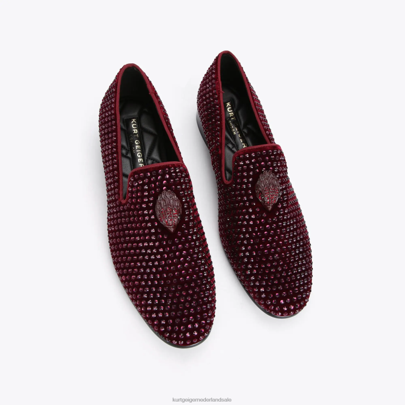 Heren Kurt Geiger N206R637 Londense aas stud wijn | schoenen