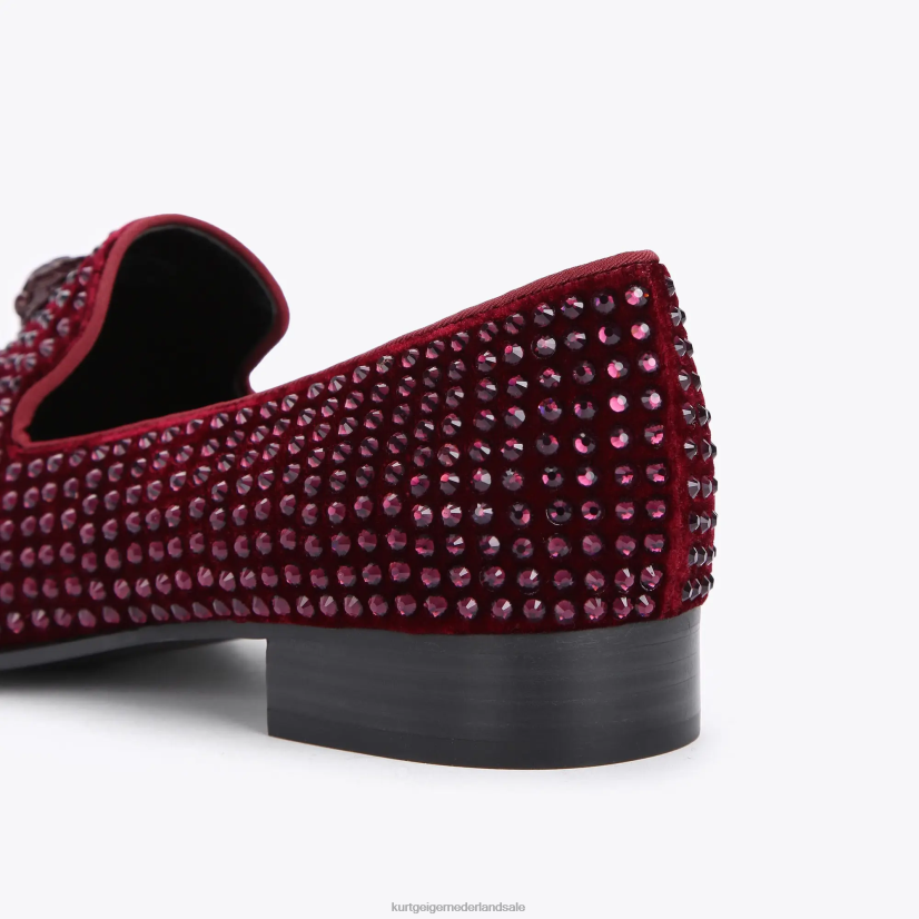 Heren Kurt Geiger N206R637 Londense aas stud wijn | schoenen
