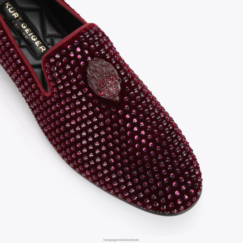 Heren Kurt Geiger N206R637 Londense aas stud wijn | schoenen