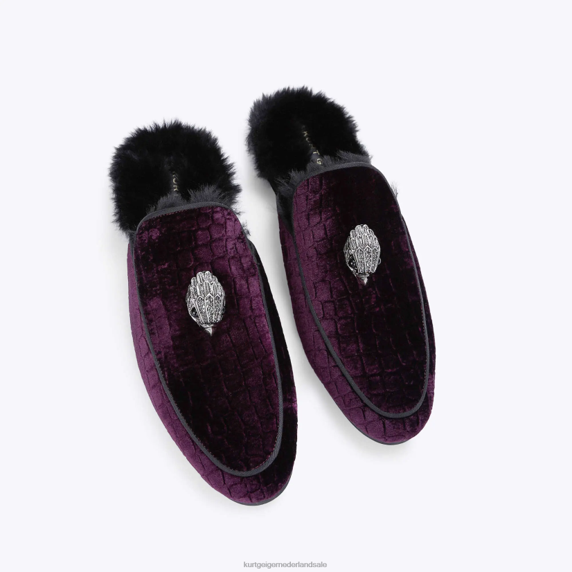 Heren Kurt Geiger N206R643 Londen Hugh Mule 2 paars | schoenen