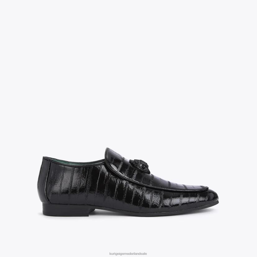 Heren Kurt Geiger N206R659 Londen Hugh Eagle patent paling zwart | schoenen