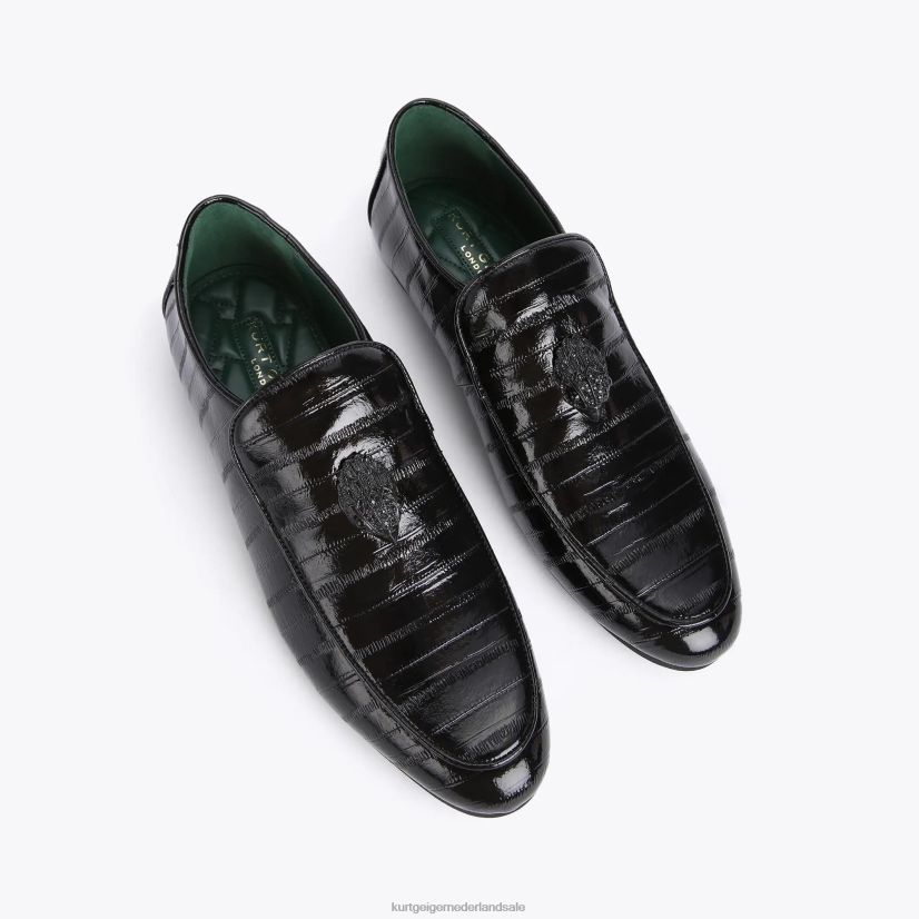 Heren Kurt Geiger N206R659 Londen Hugh Eagle patent paling zwart | schoenen