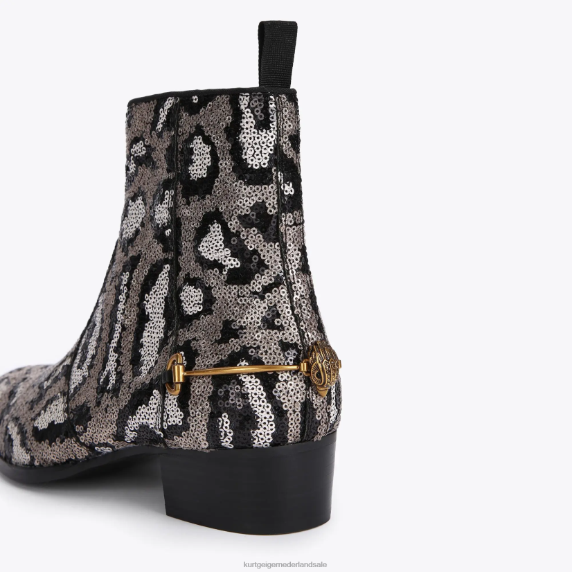 Heren Kurt Geiger N206R654 Londen gin pailletten beige combinatie | schoenen