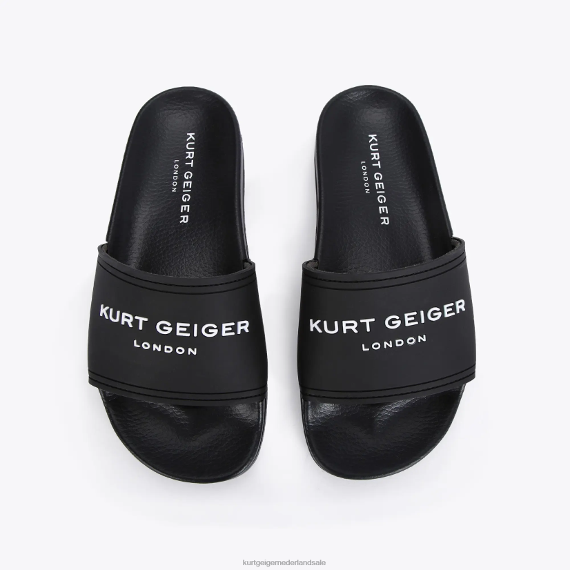 Heren Kurt Geiger N206R493 Londen kgl zwembadschuifregelaar zwart | schoenen