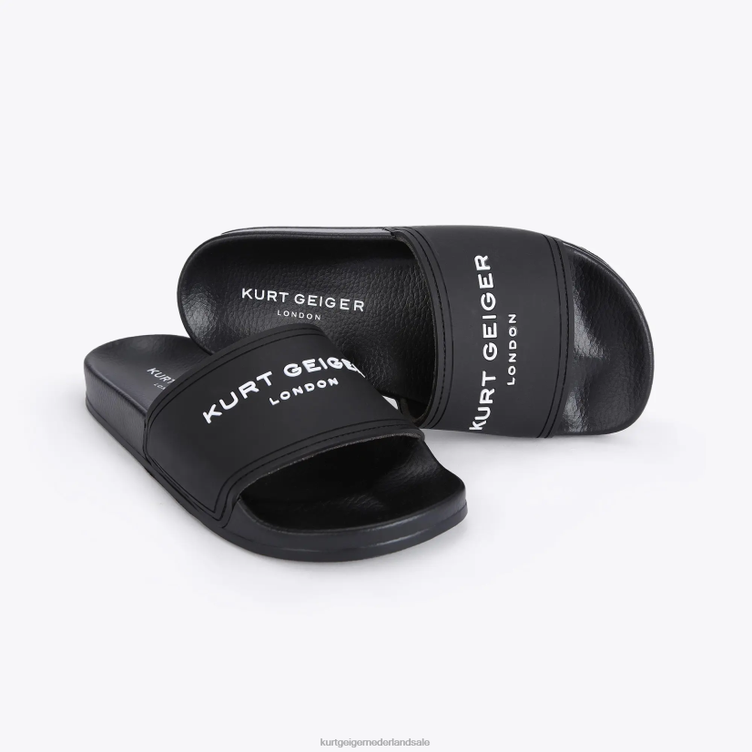 Heren Kurt Geiger N206R493 Londen kgl zwembadschuifregelaar zwart | schoenen