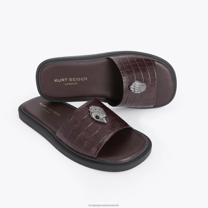 Heren Kurt Geiger N206R498 Londen Oscar-glijbaan bruin | schoenen