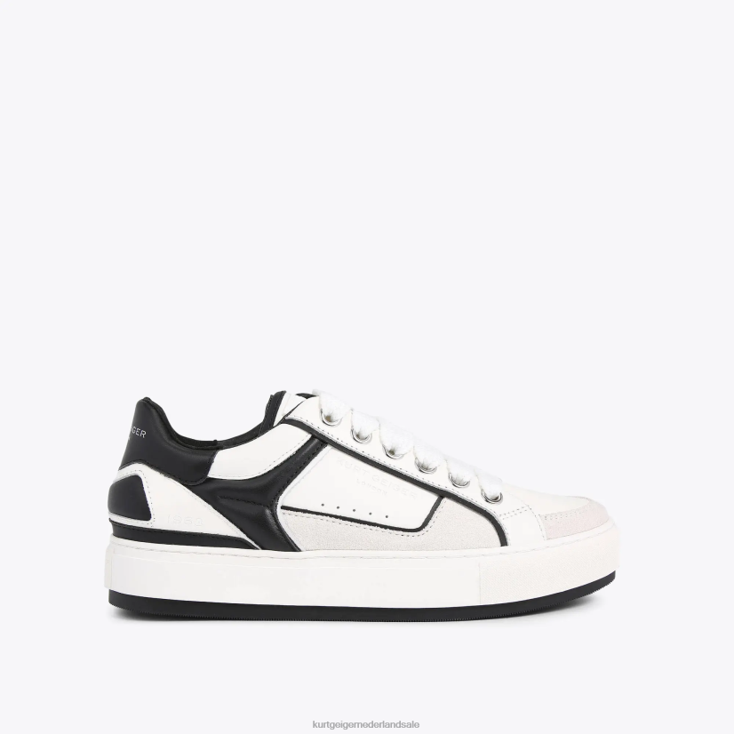Heren Kurt Geiger N206R593 Londense zuidoever wit Zwart | schoenen