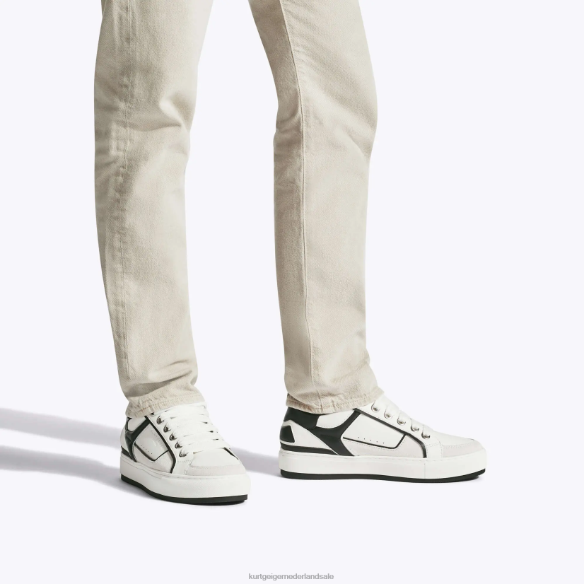 Heren Kurt Geiger N206R593 Londense zuidoever wit Zwart | schoenen
