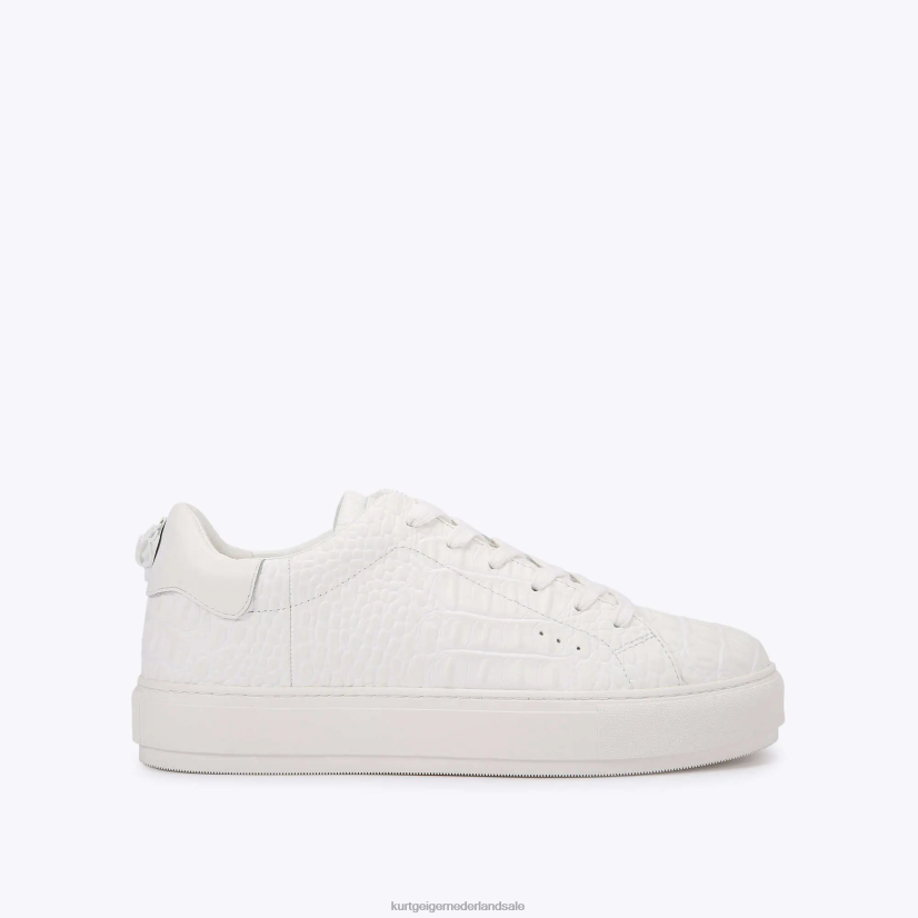Heren Kurt Geiger N206R603 Londen Laney Croc wit | schoenen