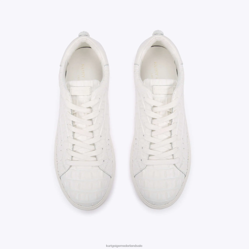 Heren Kurt Geiger N206R603 Londen Laney Croc wit | schoenen