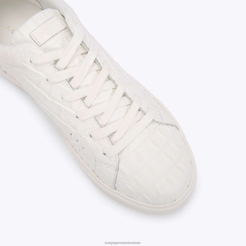 Heren Kurt Geiger N206R603 Londen Laney Croc wit | schoenen