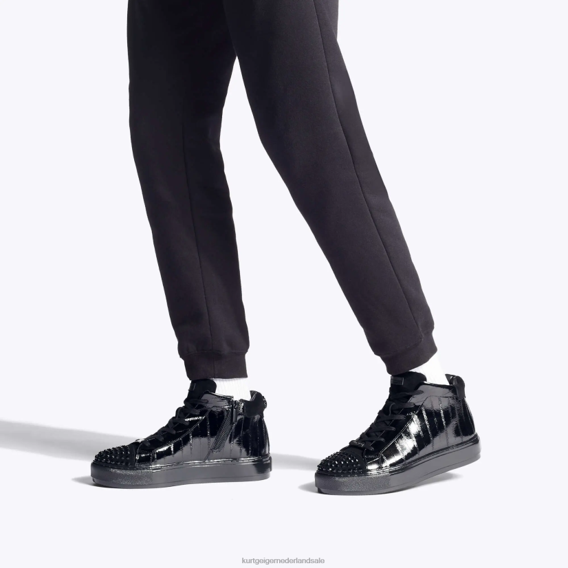 Heren Kurt Geiger N206R605 London Laney Eel hoge top zwart | schoenen