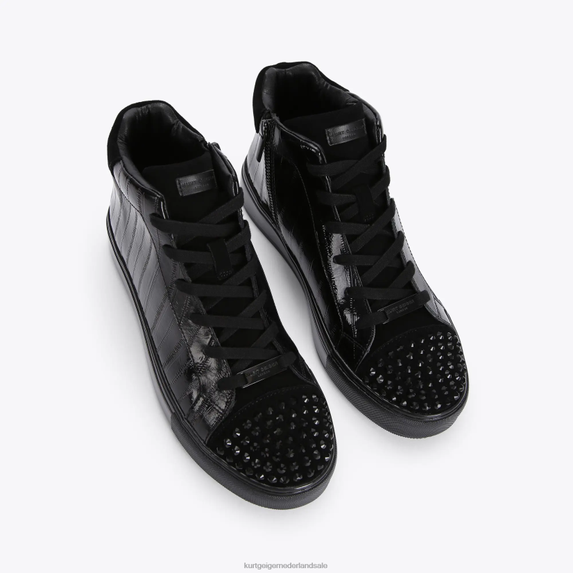 Heren Kurt Geiger N206R605 London Laney Eel hoge top zwart | schoenen