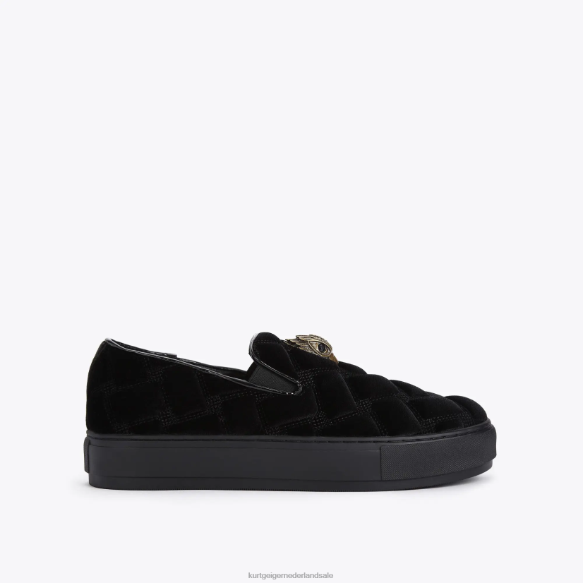 Heren Kurt Geiger N206R608 London Laney gewatteerde slip-on zwart | schoenen