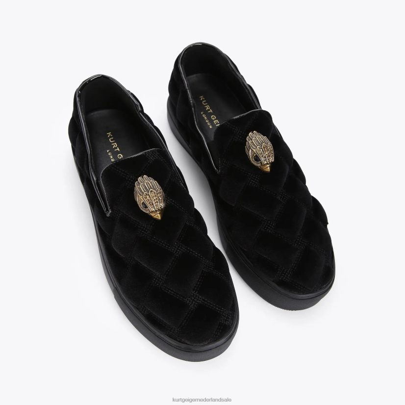 Heren Kurt Geiger N206R608 London Laney gewatteerde slip-on zwart | schoenen