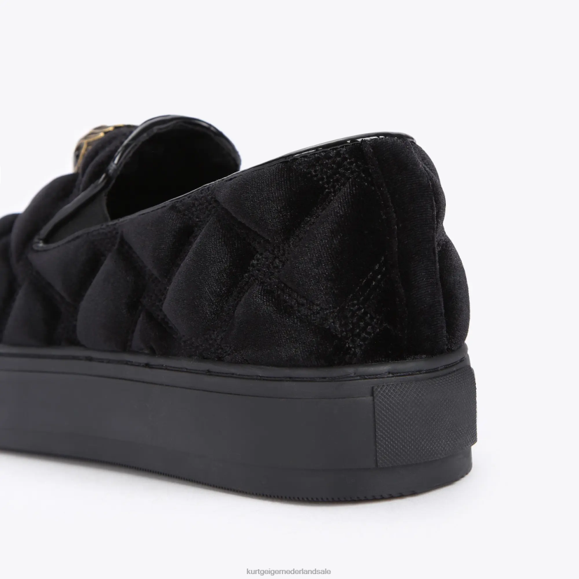 Heren Kurt Geiger N206R608 London Laney gewatteerde slip-on zwart | schoenen