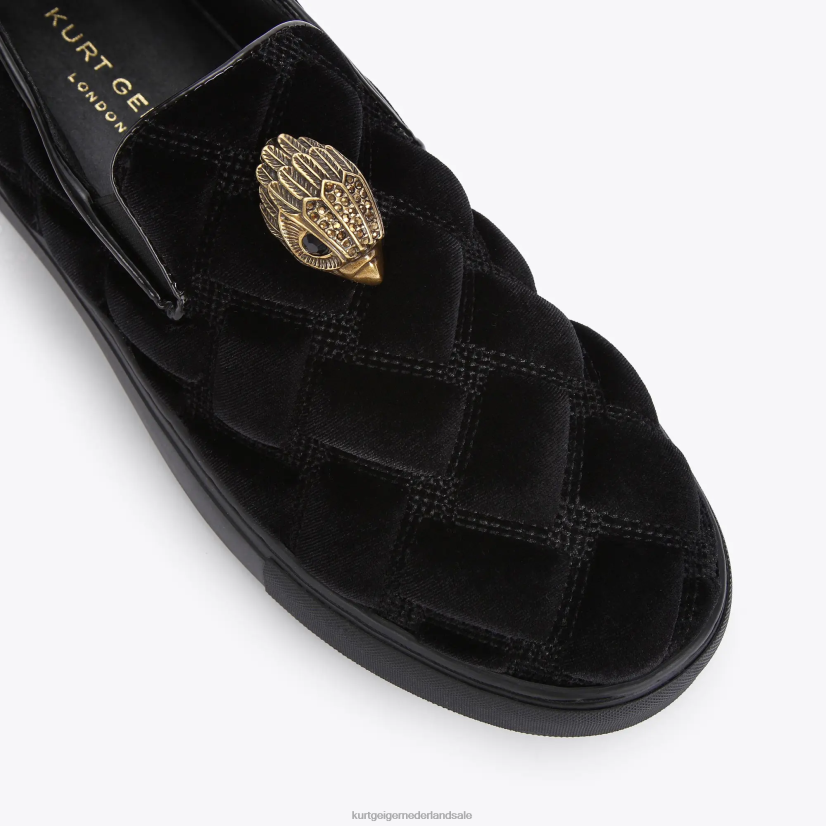 Heren Kurt Geiger N206R608 London Laney gewatteerde slip-on zwart | schoenen