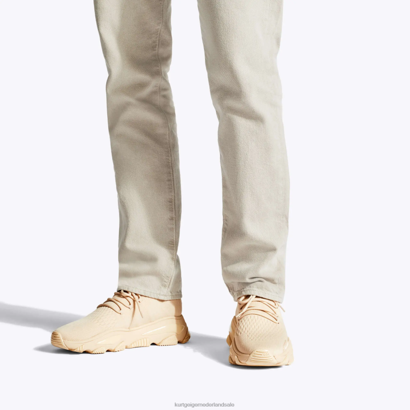 Heren Kurt Geiger N206R609 Londen lettie gebreide kant beige | schoenen