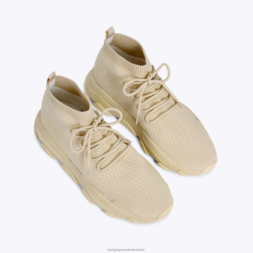 Heren Kurt Geiger N206R609 Londen lettie gebreide kant beige | schoenen