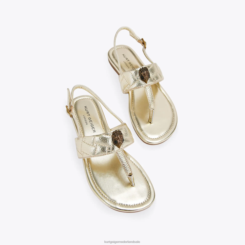 kinderen Kurt Geiger N206R483 Londen mini kensington t sandaal goud | schoenen