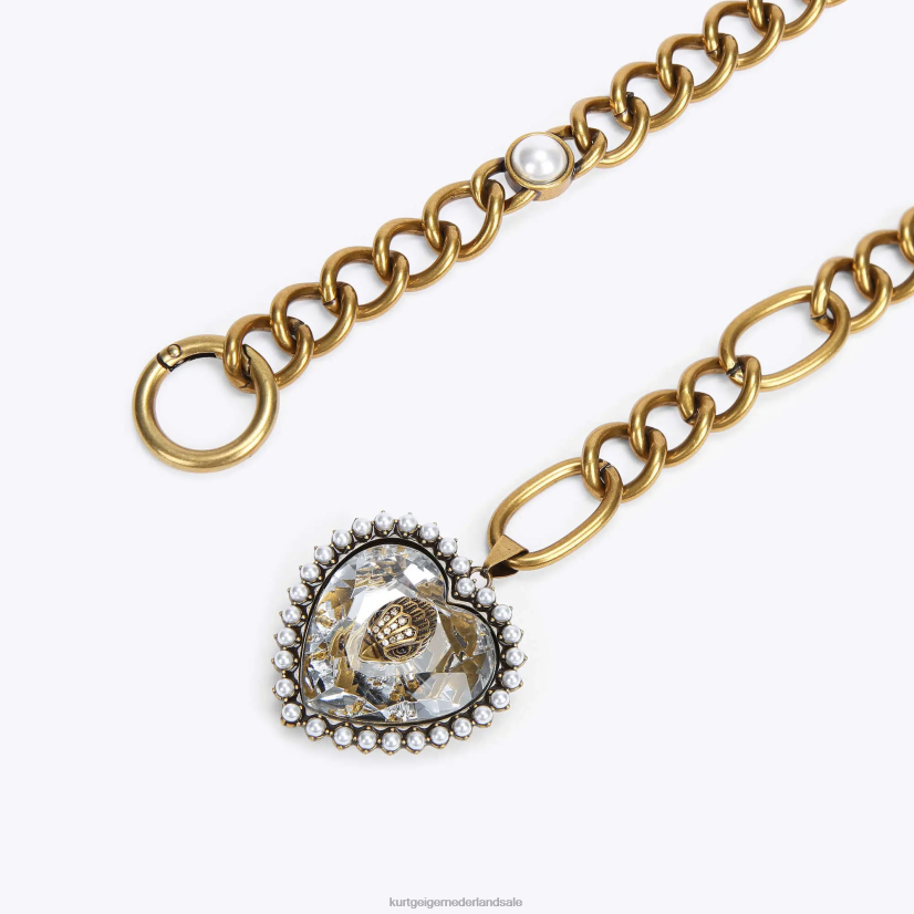 vrouwen Kurt Geiger N206R501 London Eagle hartkettingriem goud | accessoires