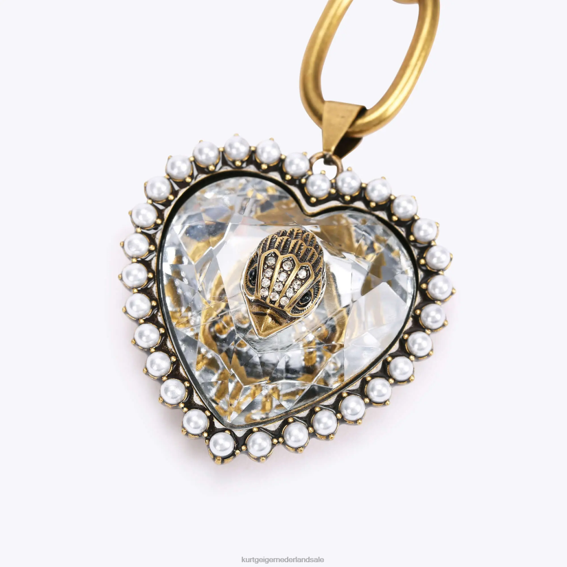 vrouwen Kurt Geiger N206R501 London Eagle hartkettingriem goud | accessoires