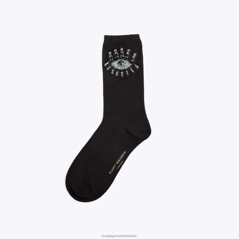 vrouwen Kurt Geiger N206R575 Londen boze oog sok zwart | accessoires