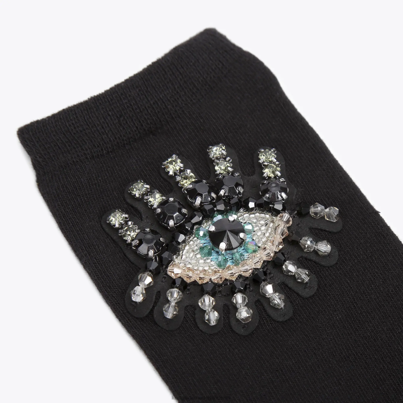 vrouwen Kurt Geiger N206R575 Londen boze oog sok zwart | accessoires