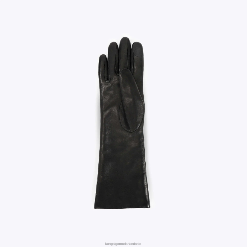 vrouwen Kurt Geiger N206R504 Londen Kensington lange handschoenen zwart | accessoires