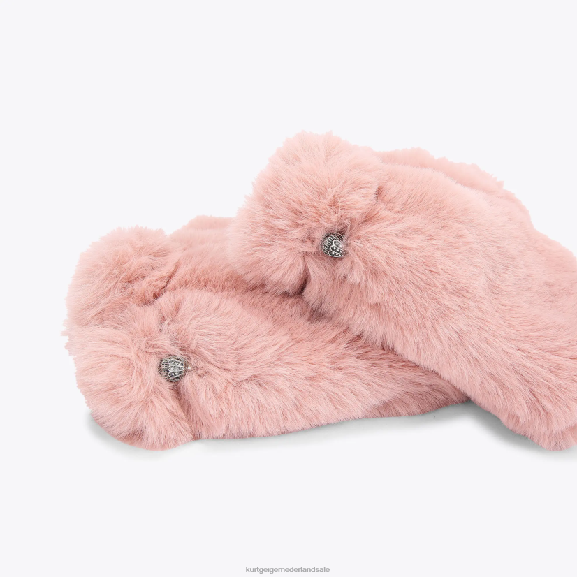 vrouwen Kurt Geiger N206R509 Vingerloze handschoenen van London Poppy roze | accessoires