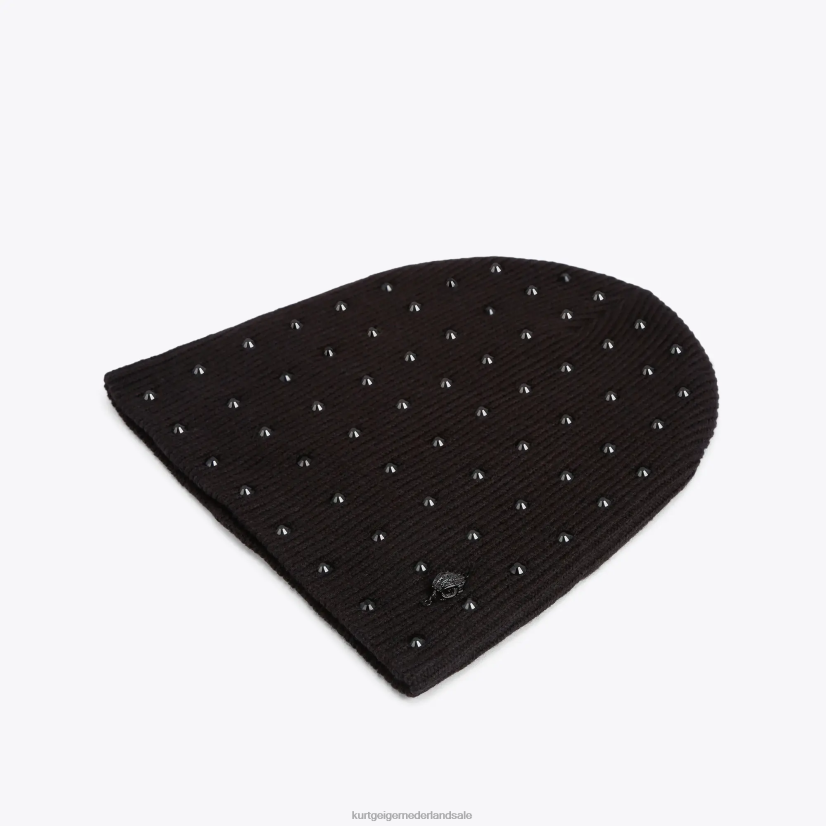 vrouwen Kurt Geiger N206R521 Londense kristallen hoed zwart | accessoires