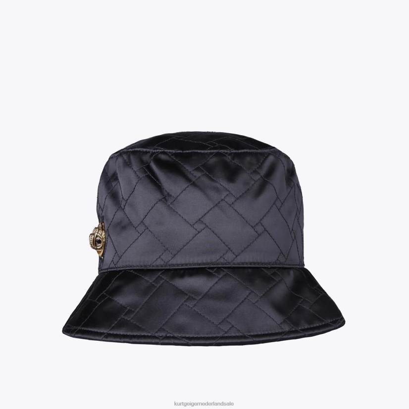 vrouwen Kurt Geiger N206R525 Londen Kensington vissershoedje zwart | accessoires