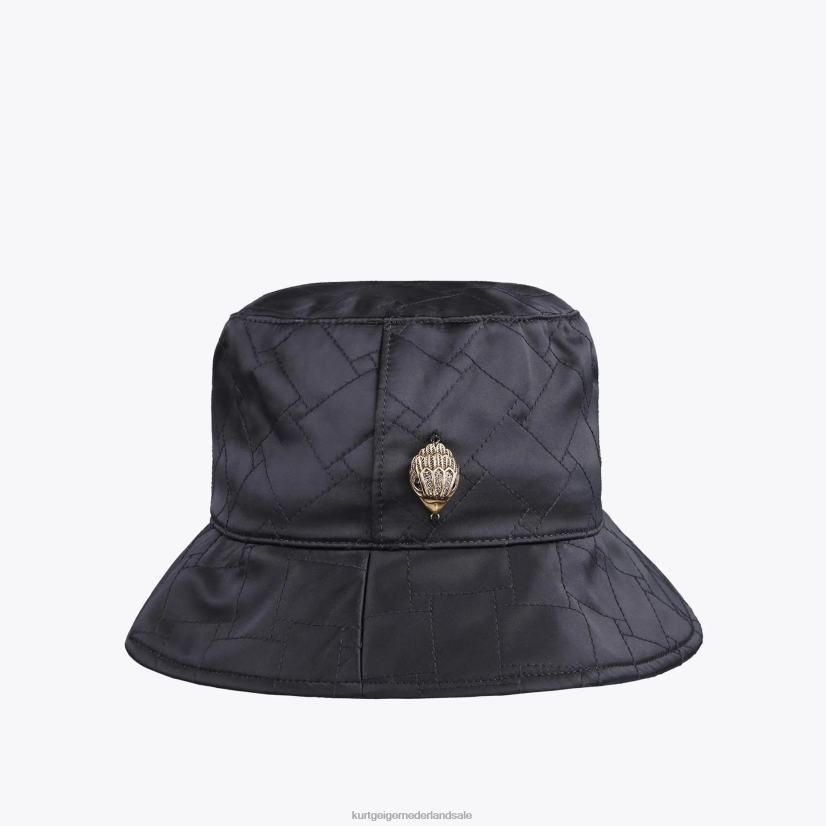 vrouwen Kurt Geiger N206R525 Londen Kensington vissershoedje zwart | accessoires