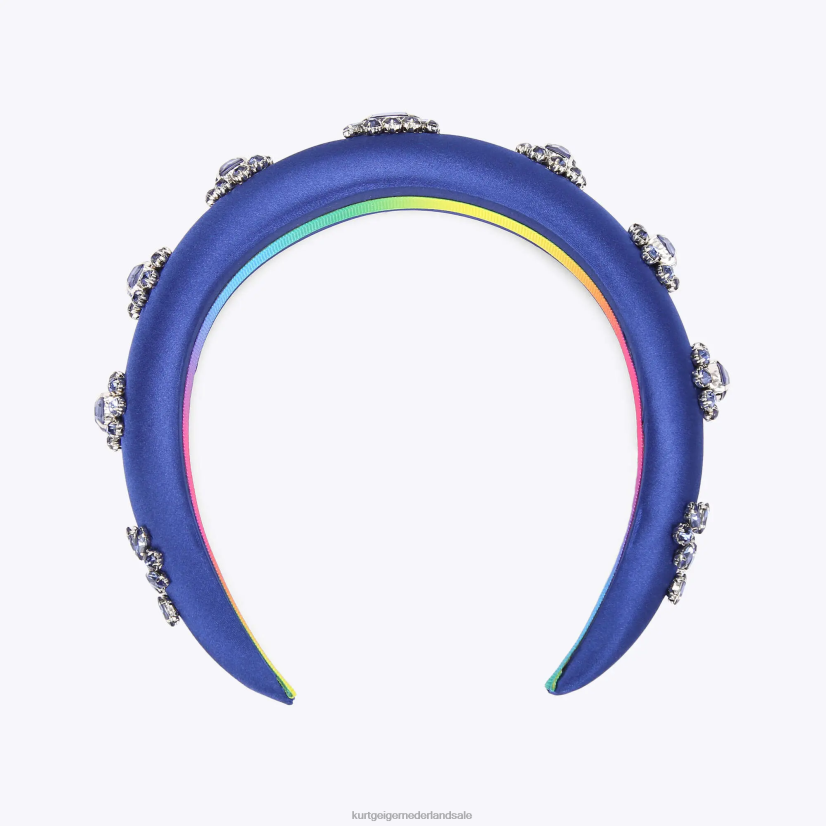 vrouwen Kurt Geiger N206R576 Londen kristallen hoofdband blauw | accessoires