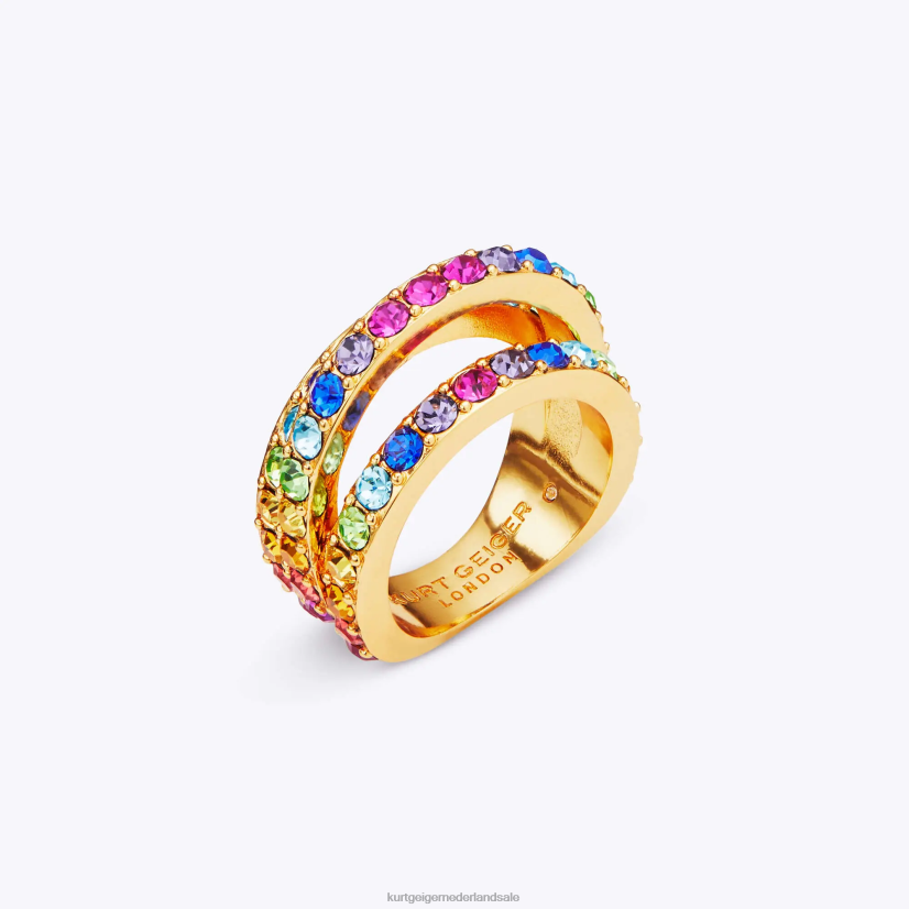 vrouwen Kurt Geiger N206R180 Londense regenboog drievoudige ring meerdere/andere | accessoires