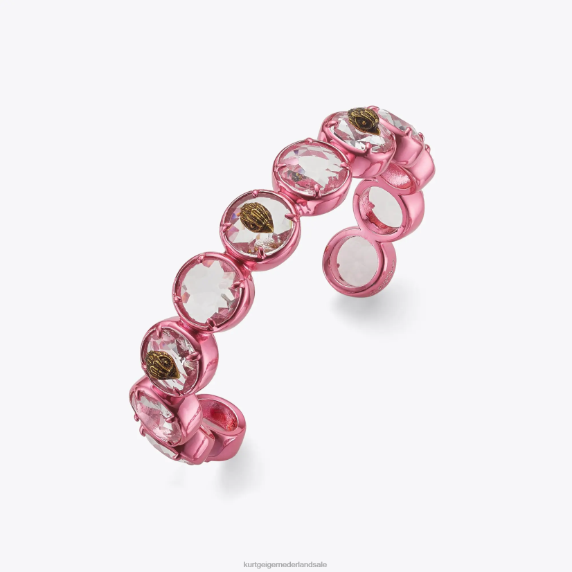 vrouwen Kurt Geiger N206R528 Londen ronde stenen manchet roze | accessoires