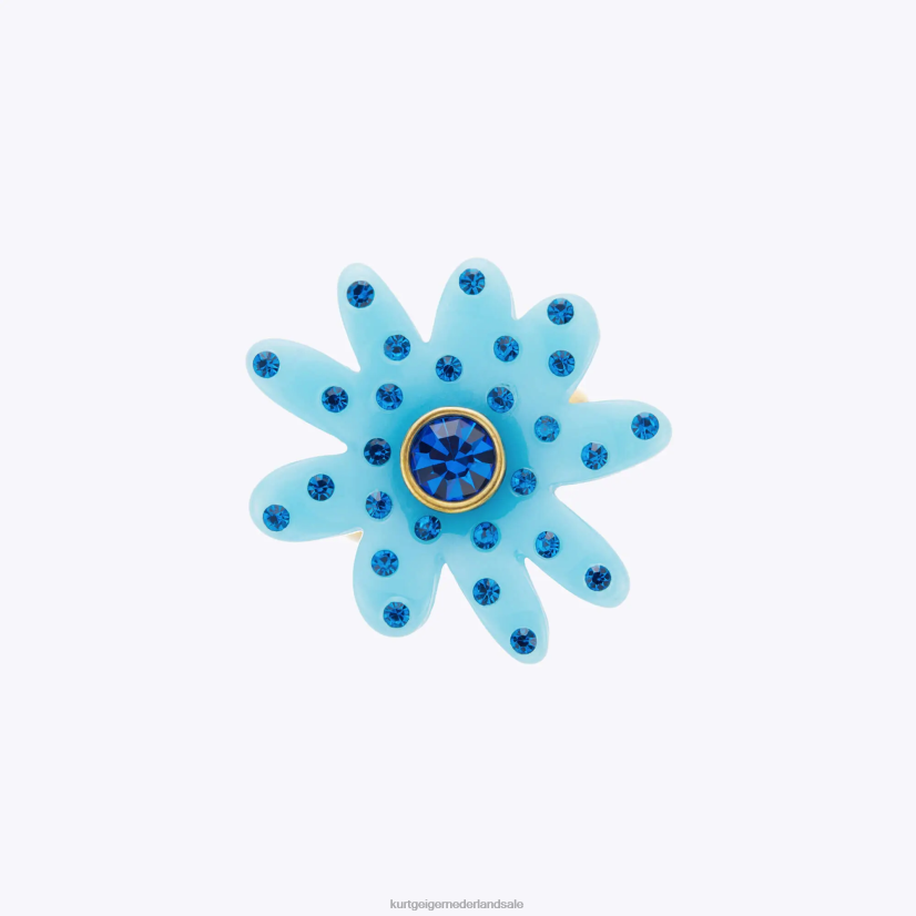 vrouwen Kurt Geiger N206R530 Londen Daisy kristallen ring blauw | accessoires