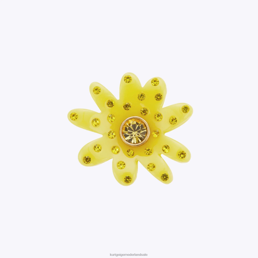 vrouwen Kurt Geiger N206R531 Londen Daisy kristallen ring geel | accessoires