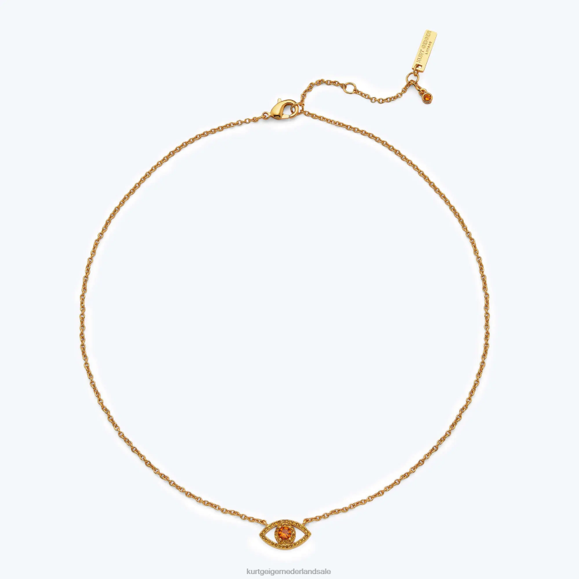 vrouwen Kurt Geiger N206R532 Londen boze oog hanger ketting geel | accessoires